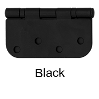 Black | Rounded Corner Hinge